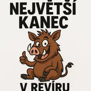 Chci na tričko napsat velkým písmem: Největší kanec v revíru a chci tam připojit nějaký vtipný obrázek kance