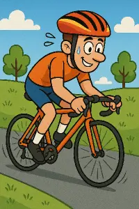 animovaný cyklista