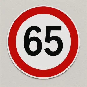 Značka 65 km rychlost