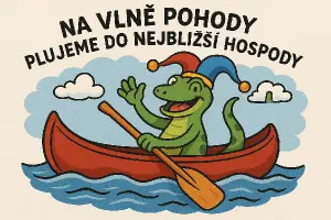 kanoe, jesterka text : na vlně pohody plujeme do nejblizsi hospody
