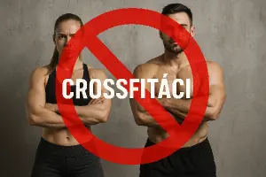Přeškrtnutí crossfiťáci (muž a žena)