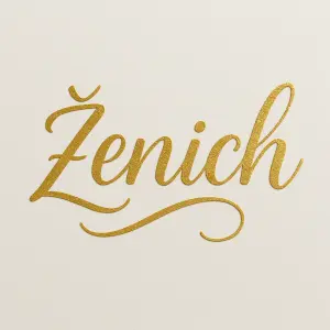 Vytvoř mi zlatý designový napis ženich