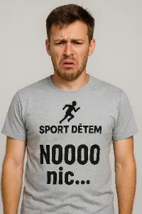 nadpis na hrudi SPORT DĚTEM nad nadpisem bude obrazek běžce a na břicu bude napsano NOOOO nic...