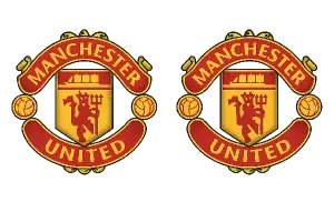 Logo manchester united z obou stran