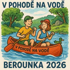 V pohodě na vodě.Berounka 2026vodácký obrázek