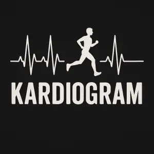 kardiogram pro běžce, vtipný - na tmavé triko