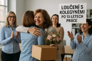 loučení s kolegyněmi po 15 létě praci