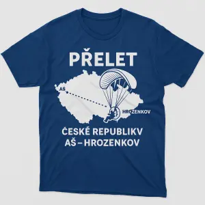 Jedná se o týmové tričko určené na přelet české republiky na padáku s motorovou krosnou od aše do hrozenkova musí být ve