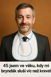 45 jsem ve věku kdy mi bryndak sluší víc než kravata