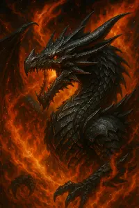 Metalový drak, plameny