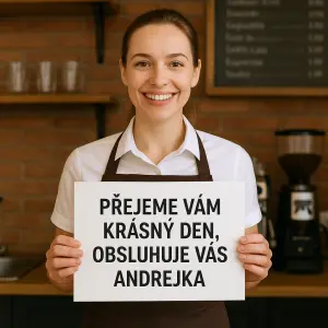 Přejeme vám krásný den, obsluhuje vás Andrejka