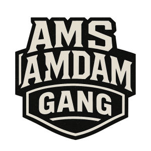 Logo Obsahující nápis Gang (jméno skupiny) a amsamdam (iniciály členů )