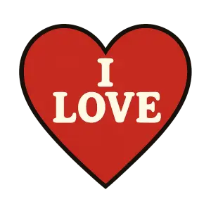 Srdíčko s nápisem I Love