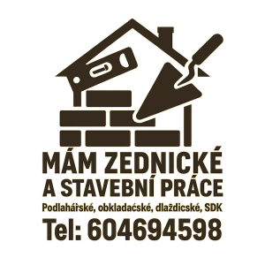 Vytvoř mi logoMám zednické a stavební práce Podlahářské, obkladačské, dlaždičské,SDK Tel 604694598