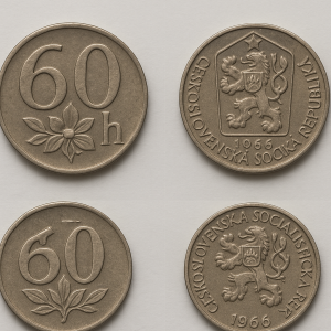 šedesátihaléř z roku 1966 mince československo