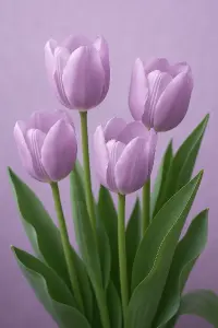 světle fialové tulipány