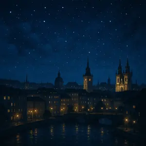 Noční motiv mesta