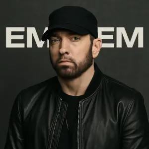 fotka rapera Eminema s nápisem Eminem
