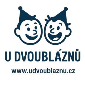 dej prosim misto tech panacku logo firmy u dvou bláznů a nadpis u dvou bláznů s odkazem na stránky www.udvoublaznu.cz