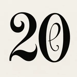 Zajímavě napsaná cislovka 20