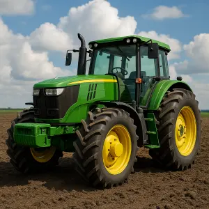 zelený traktor