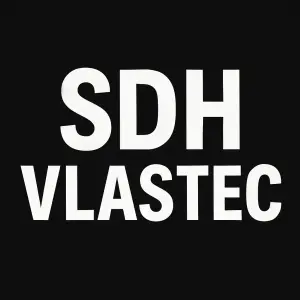nápis SDH VLASTEC (pozadí černé)