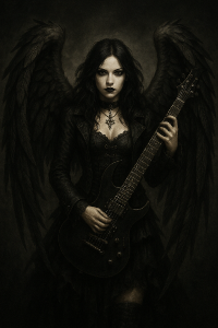 Rockový s křídly, gothic