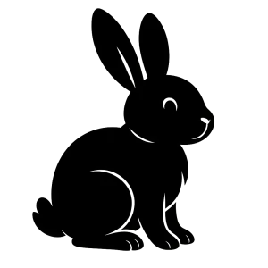 Kreslená silueta králíka