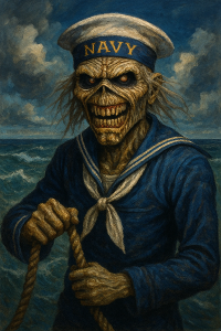 Iron maiden Eddie jako námořník