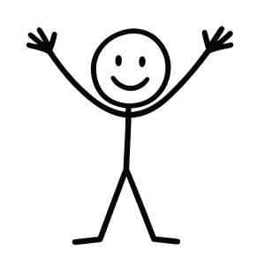 stick man s rukama nahoru