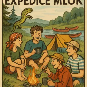 Expedice Mlok,přátelé,kemp vodaci