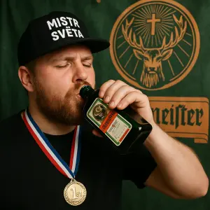 Mistr světa v pití jagermeister