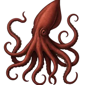 kraken nebo krakatice bez pozadi