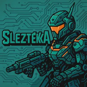 Napis: SleztekkA nějaký obrázek ve stylu tekkna