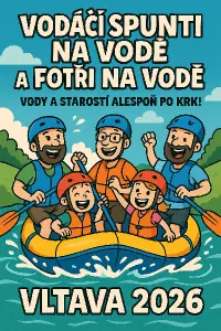 vodak špunti na vode a fotři na vodě nějaky zabavny popis plus vltava 2026