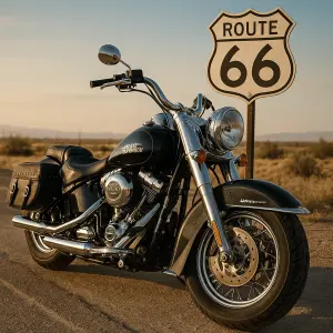 66 route a Harley-Davidson