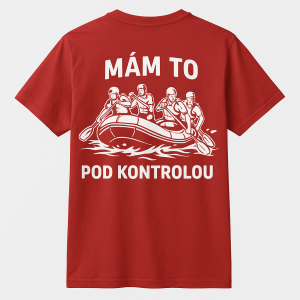 v epředu nejaky znak raftu a v zadu napsané mam to pod kontrolou