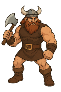strong viking bez pozadí animace