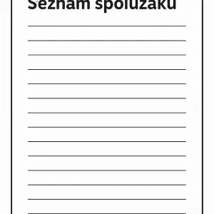 místo na jména spolužáků