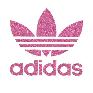 Růžový třpytivý dámské Adidas logo