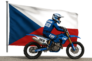 Česká vlajka Marek Novák 369 TM racing JAC Zerocarbon