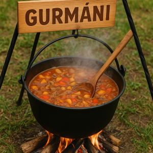 Vaření kotlíkového guláše s názvem Gurmání
