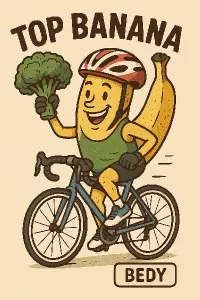 Idiom top banana pro Sefa jmenem Bedy ktery rad jezdi na kole, preferuje zdravou stravu a je velky sportovrc