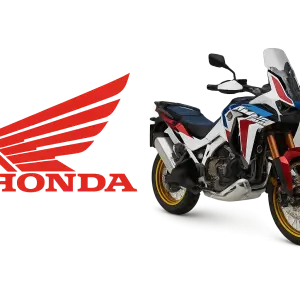 Znak honda motorcycle a obrázek motorky honda africa twin 1100