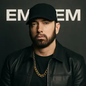 fotka rapera Eminema s nápisem Eminem