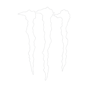 Průhledné logo bílého monsteru