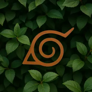 znak vesnice skryté v listí (konoha village) z Naruto