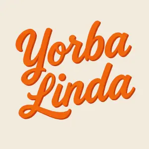 vytvoř vhodnou barvou nápis Yorba Linda