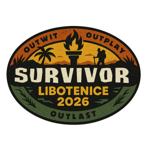 nápis SURVIVOR Libotenice 2026 ve stylu survivor