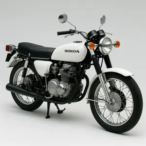Zmak honda motorcycle v bílé barvě